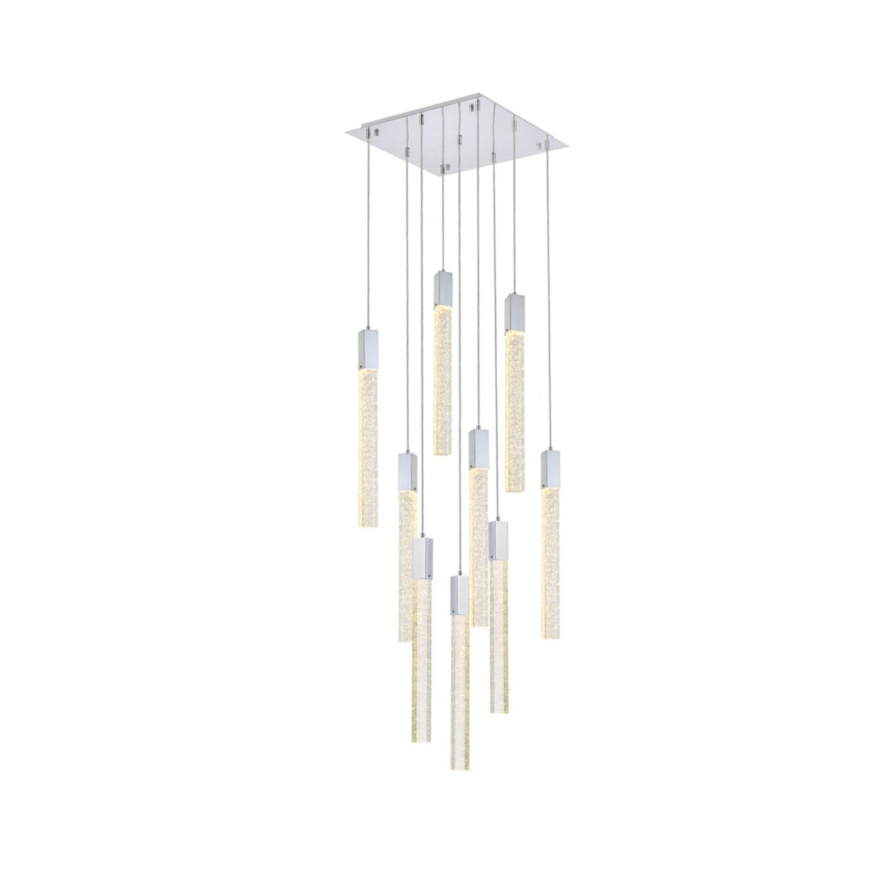 Elegant Lighting Indoor Modern Home Decorative Bright Ceiling Light Weston 9 Lights Pendant In Chrome